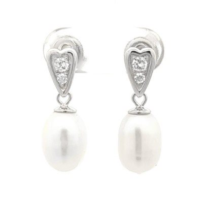 Orecchini Domar Gioielli Donna Orecchini perle argento 925 in Argento Cubic Zirconia EPB115431 - EPB115431